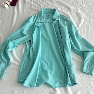 Women's Aqua button up